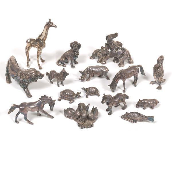 STERLING SILVER ANIMAL GROUPING 