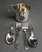 STERLING SILVER BABY CUP AND F