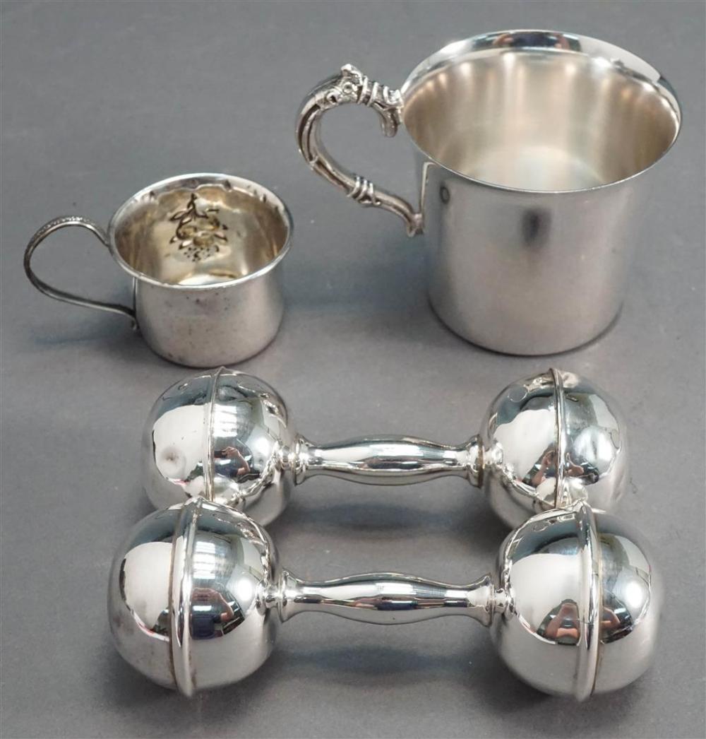 STERLING SILVER BABY RATTLE AND