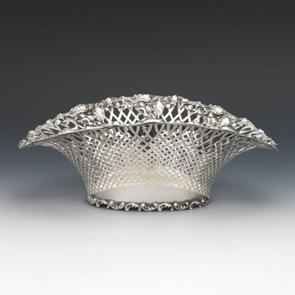 STERLING SILVER BASKET 4 ½"H x 12"W