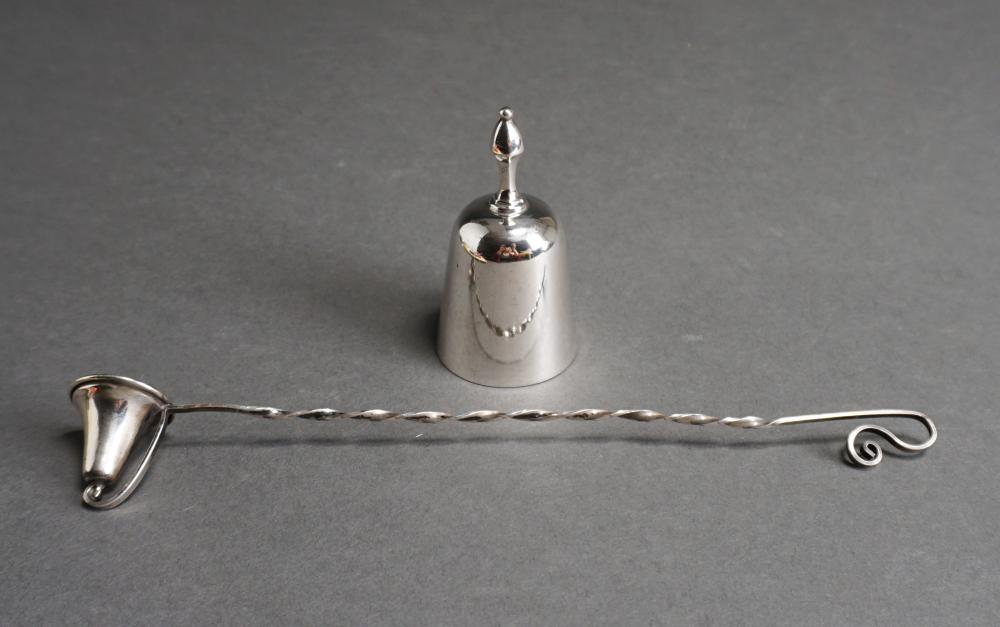 STERLING SILVER BELL AND CANDLE