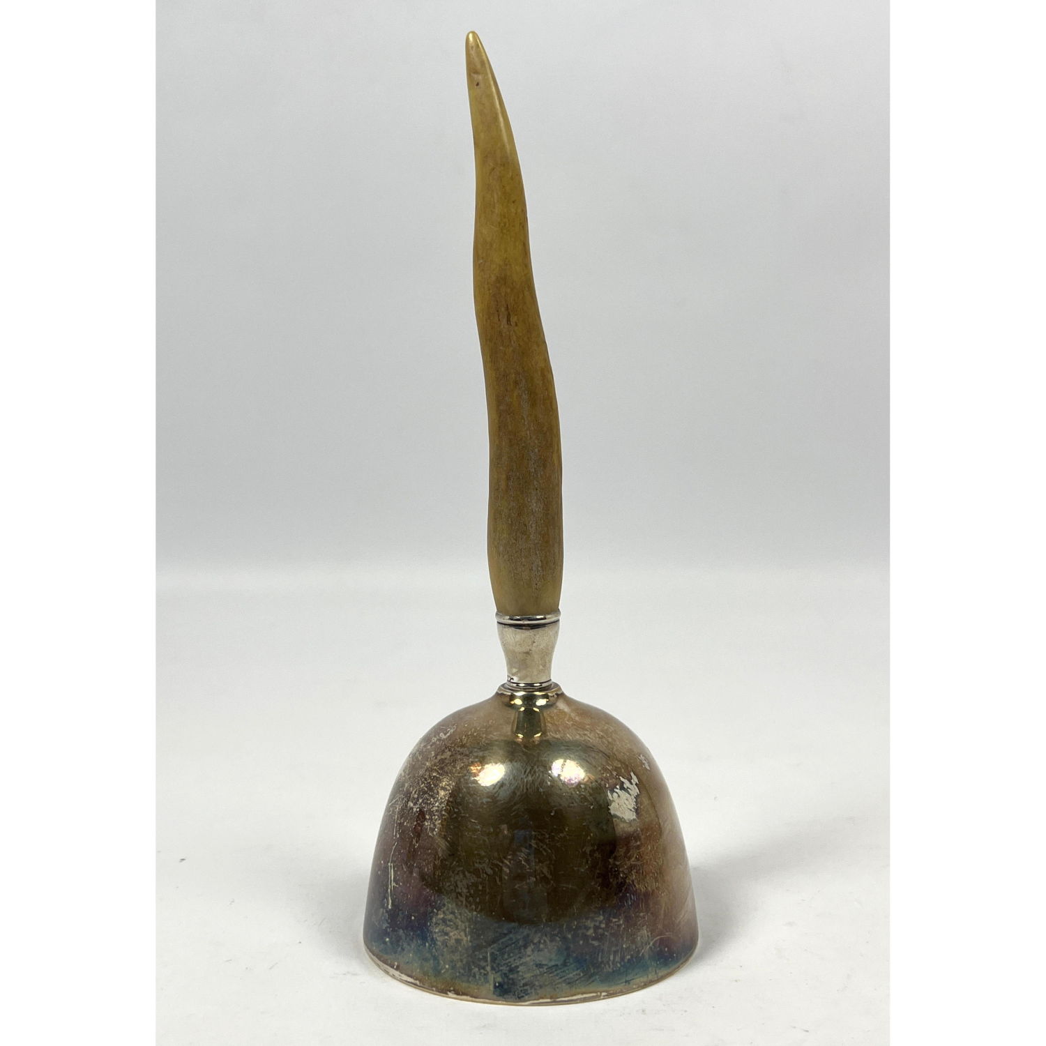 Sterling silver bell with antler