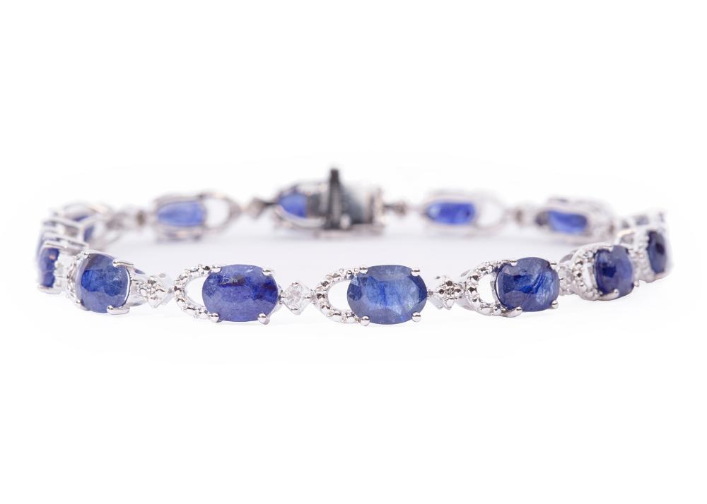 STERLING SILVER, BLUE SAPPHIRE,