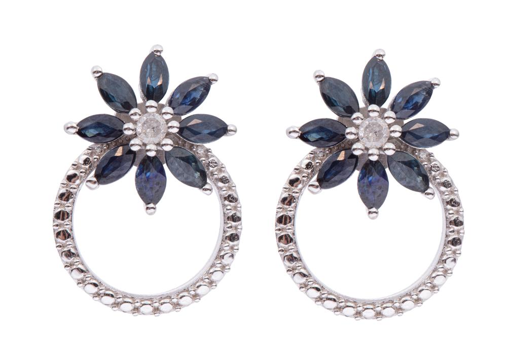 STERLING SILVER, BLUE SAPPHIRE,