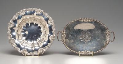 Sterling silver bowl and tray: bowl