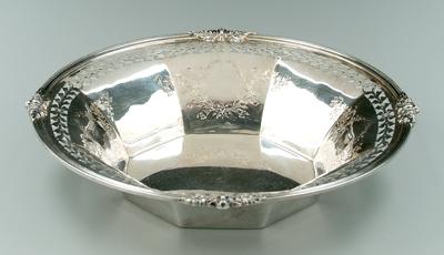 Sterling silver bowl, round with