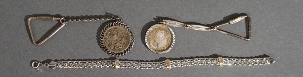 STERLING SILVER BRACELET AND PAIR