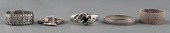 STERLING SILVER BRACELETS, 5 G