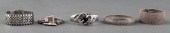 STERLING SILVER BRACELETS, 5 G