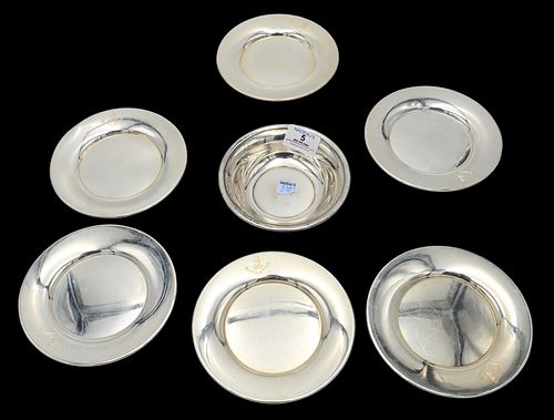 STERLING SILVER BREAD PLATES,