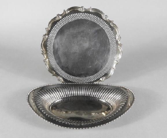 STERLING SILVER BREAD TRAY &