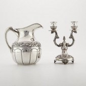 STERLING SILVER CANDELABRA AND