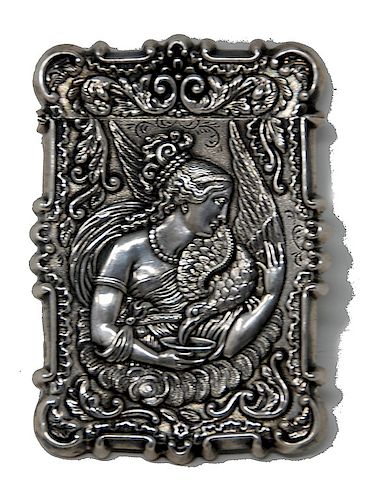 STERLING SILVER CARD CASE TRINITY