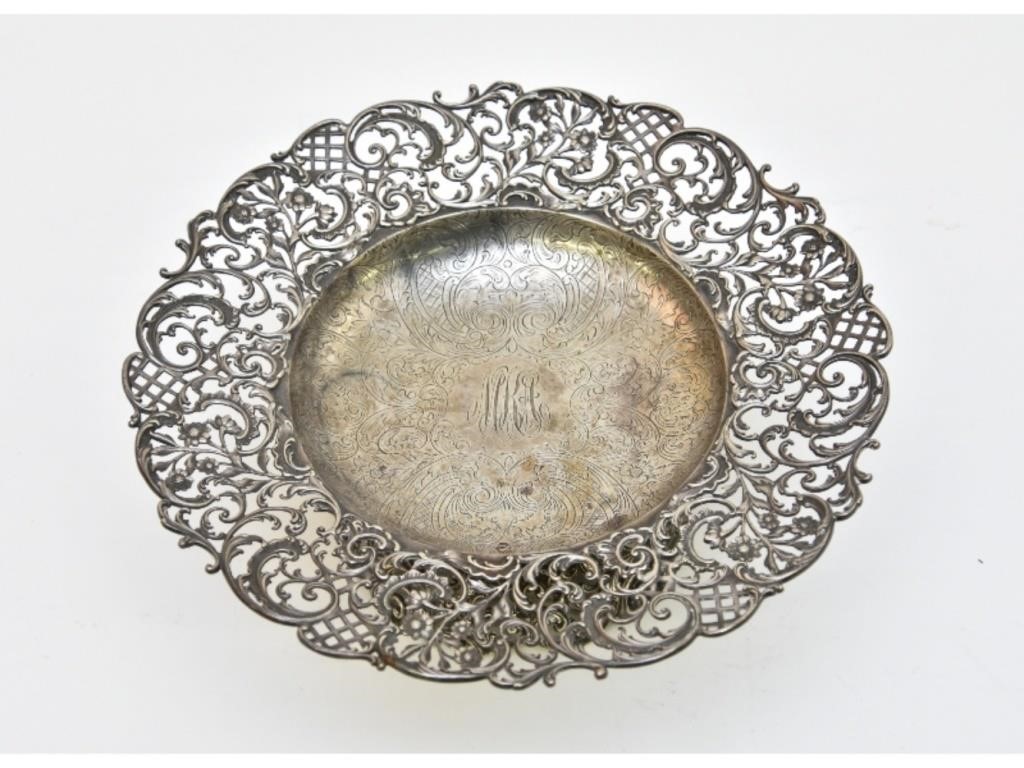 Sterling silver center piece dish