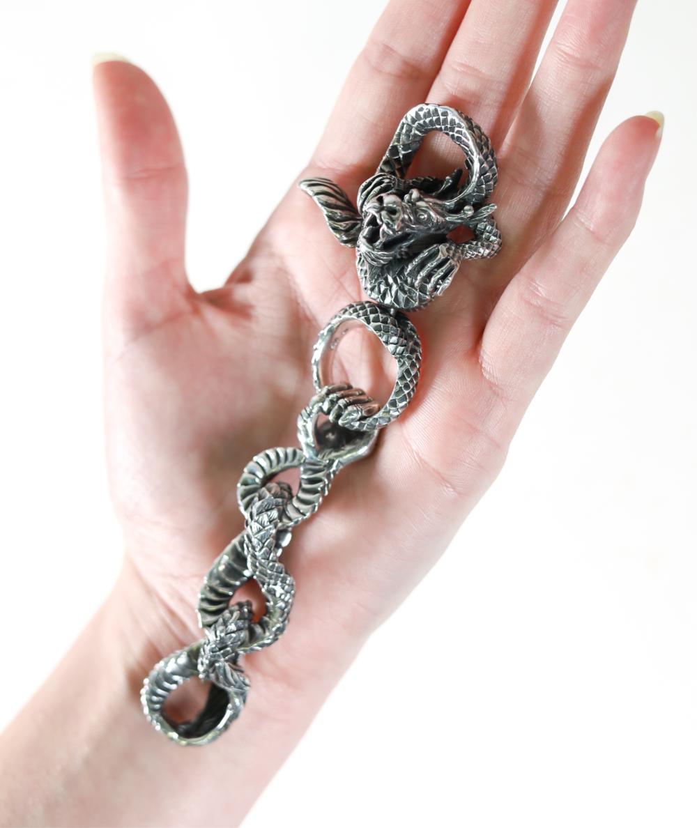 STERLING SILVER CHINESE DRAGON