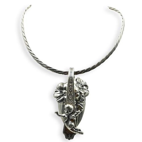 STERLING SILVER CHOKER WITH