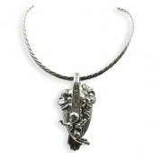 STERLING SILVER CHOKER WITH PE