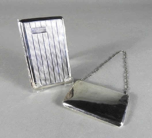 STERLING SILVER CIGARETTE CASE &
