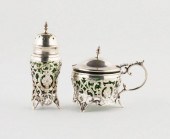 STERLING SILVER CONDIMENT SET,