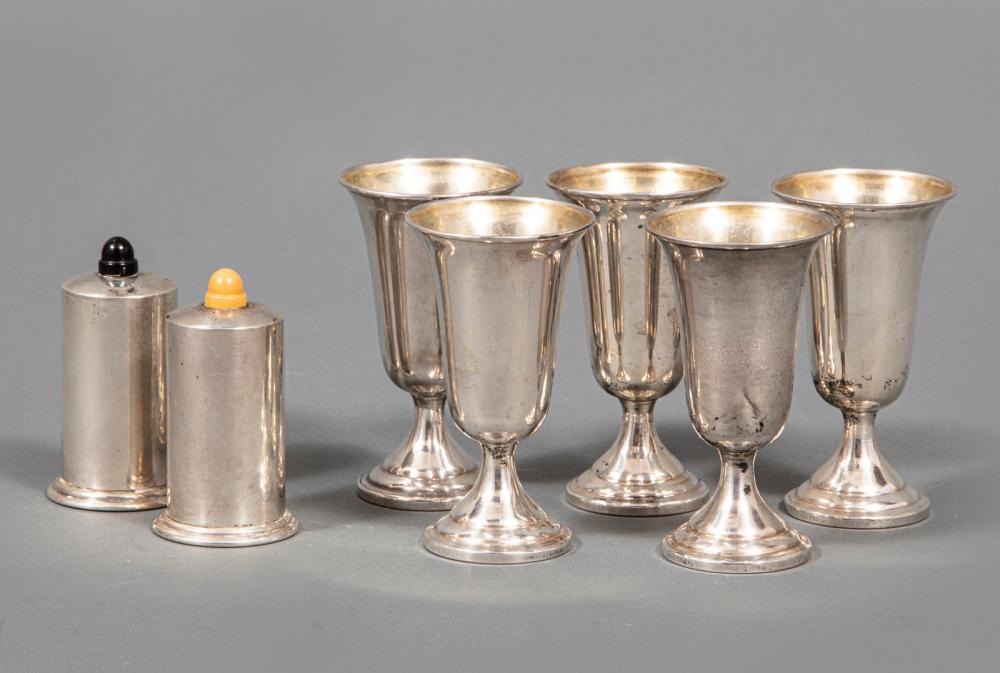STERLING SILVER CORDIALS & SALT &