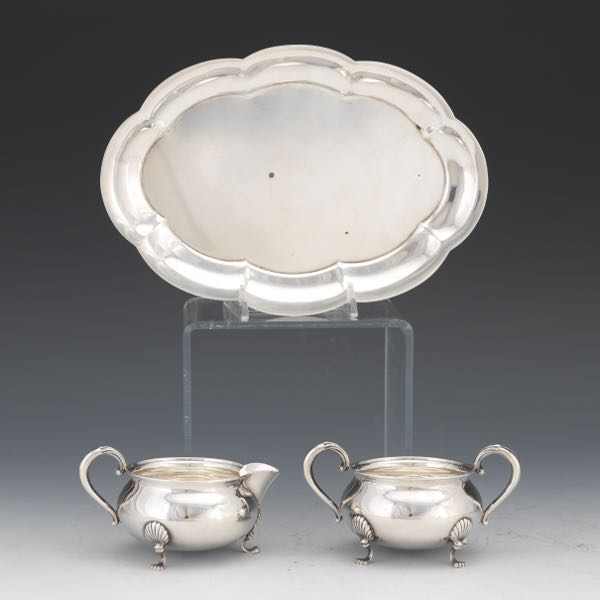 STERLING SILVER CREAMER AND SUGAR