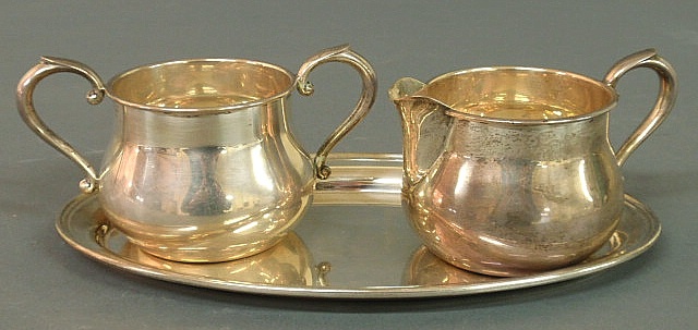 Sterling silver creamer sugar
