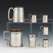 STERLING SILVER CUPS AND TANKA