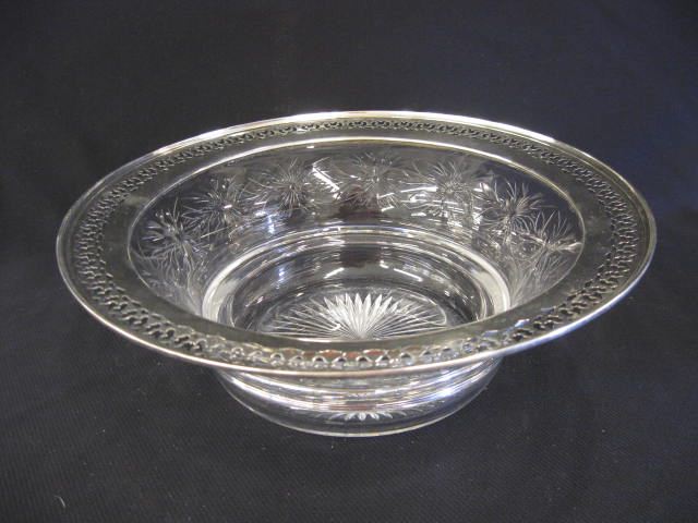 Sterling Silver & Cut Glass Bowl