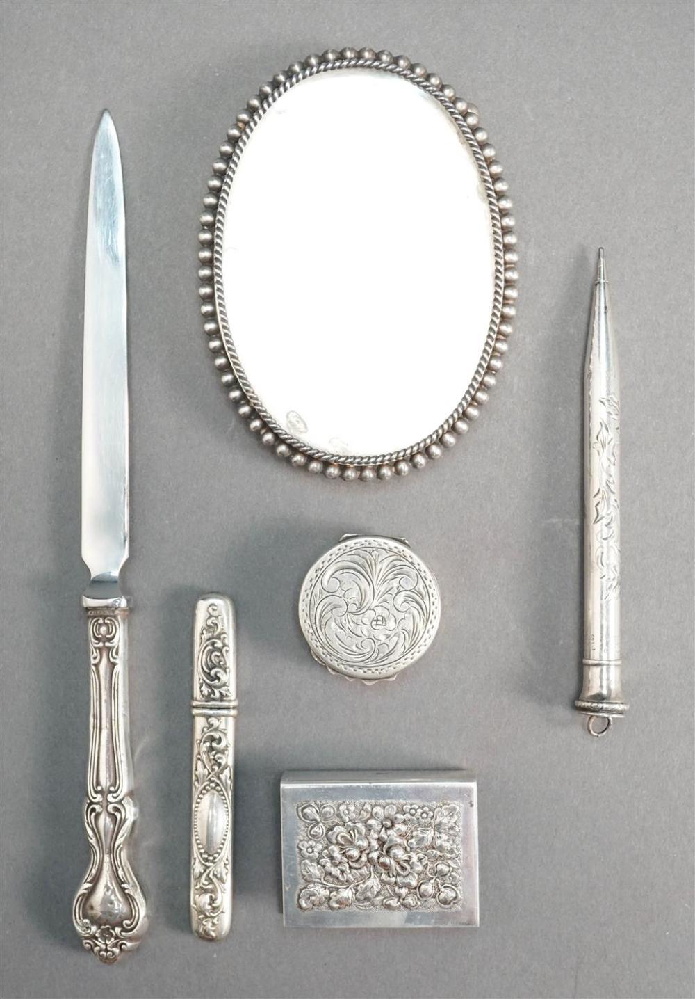 STERLING SILVER DESK PICTURE FRAME,