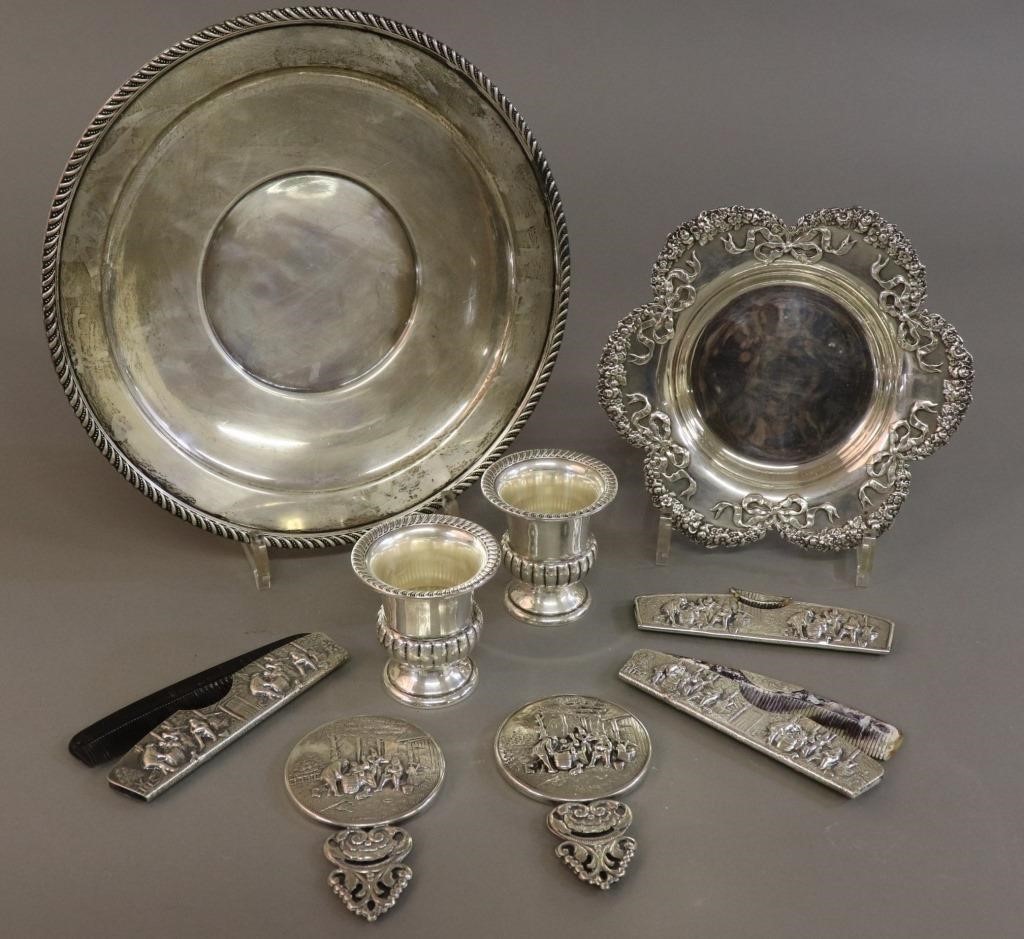 Sterling silver dish, 10 1/2"dia,