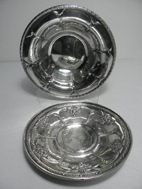 Sterling silver embossed bowl and