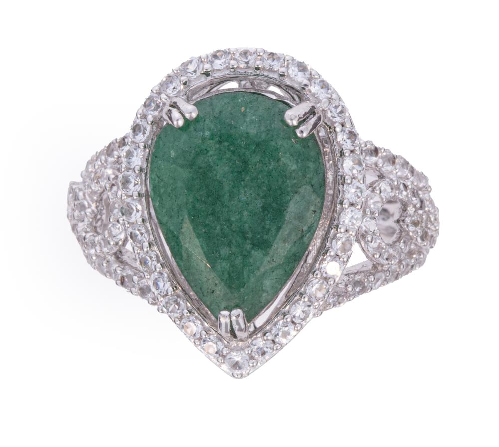 STERLING SILVER, EMERAL, SAPPHIRE