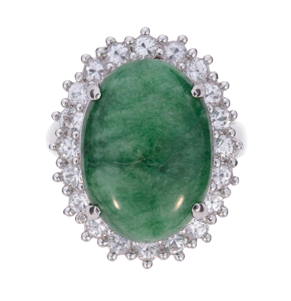 STERLING SILVER, EMERALD, COLORLESS