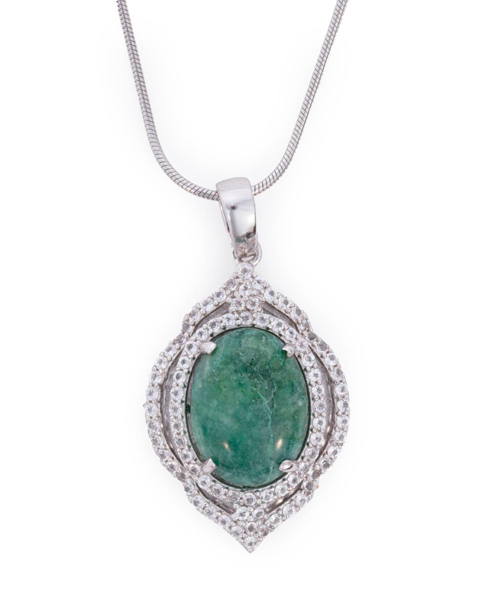 STERLING SILVER, EMERALD,
