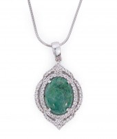 STERLING SILVER, EMERALD, SAPP