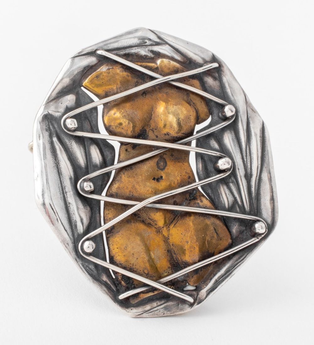 STERLING SILVER EROTICA NUDE BROOCH