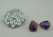 STERLING SILVER FAUX AQUAMARIN