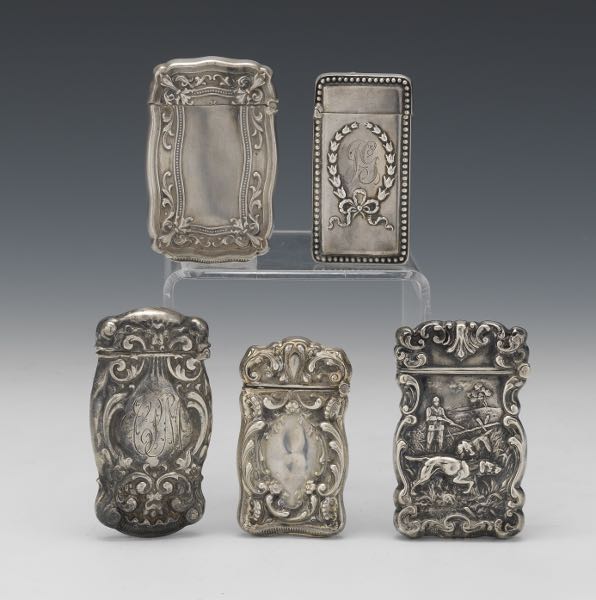 STERLING SILVER, FIVE MATCH
