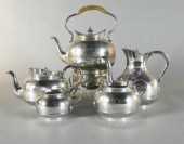 STERLING SILVER FIVE-PIECE TEA