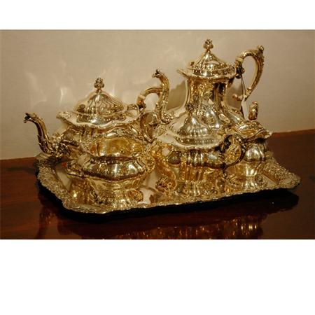Sterling Silver Five-Piece Tea