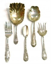STERLING SILVER  five pieces: