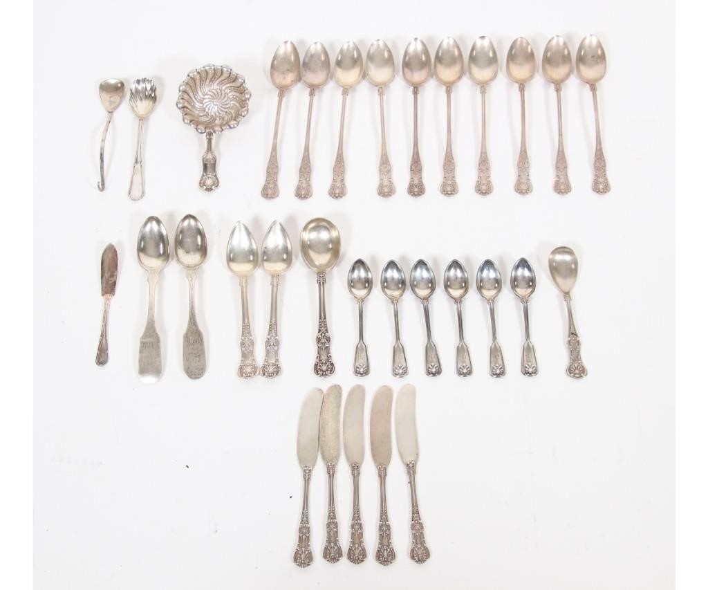 Sterling silver flatware in a