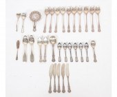 Sterling silver flatware in a