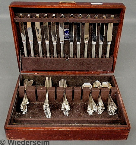 Sterling silver flatware service by