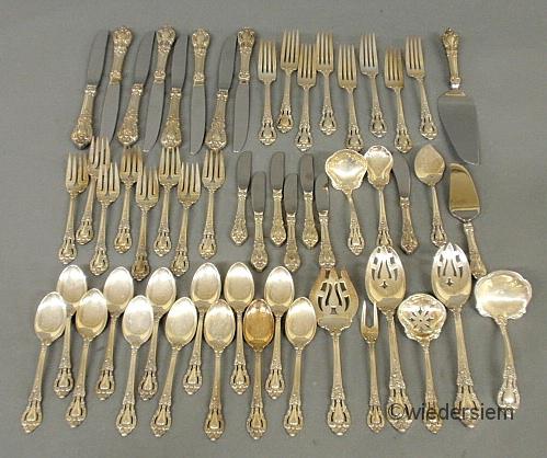 Sterling silver flatware service by