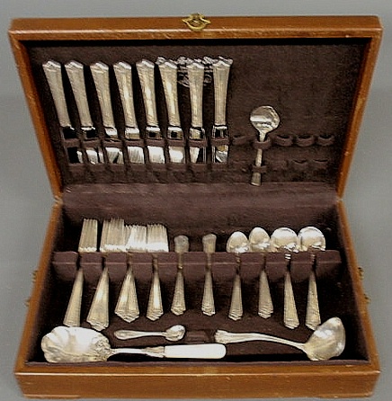 Sterling silver flatware service by