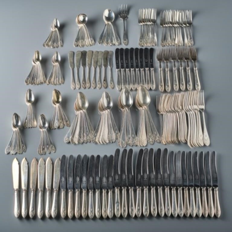 STERLING SILVER FLATWARE SERVICE BY
