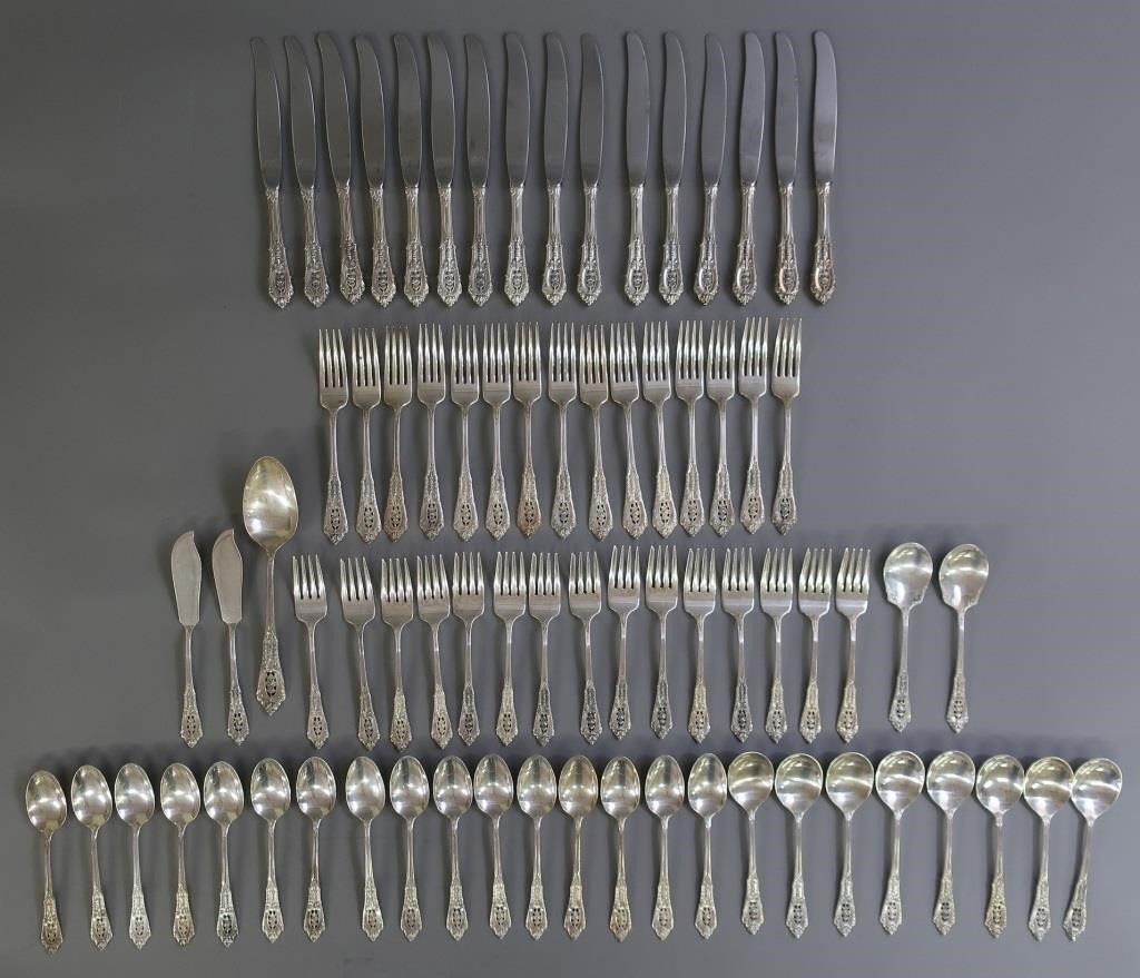 Sterling silver flatware service