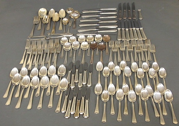 Sterling silver flatware service