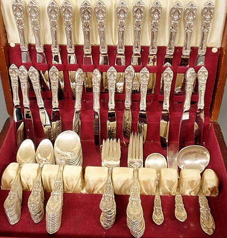 Sterling silver flatware service